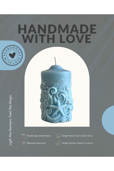 Candle Okyanusun Kalbi Okyanus Esintisi Kokulu Dekoratif Mum Mum & Kandil