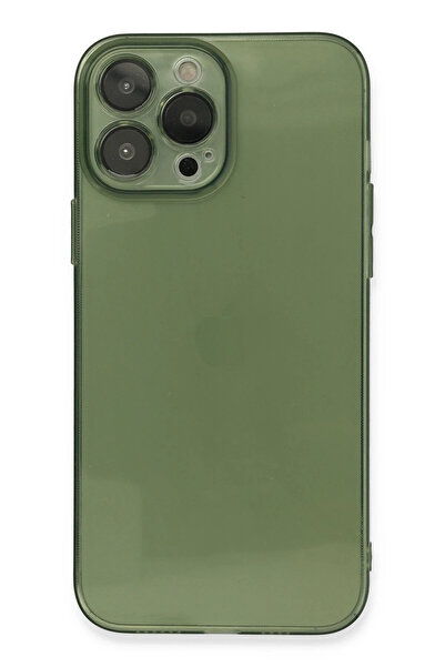 NewFace حافظة ايفون 13 برو فلاي لينس سيليكون - اخضر 1493545709