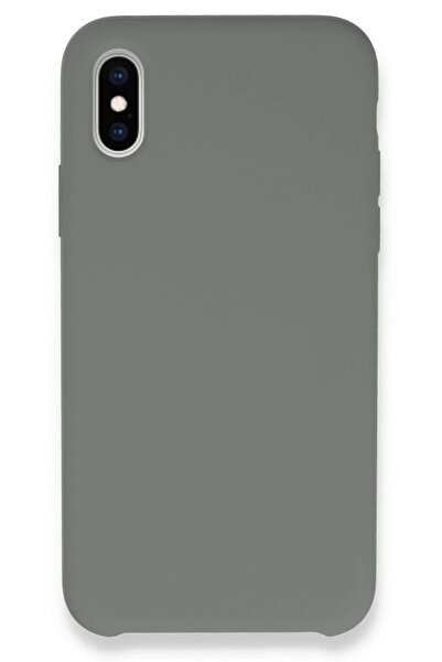 NewFace حافظة آيفون XS ماكس من السيليكون الأنيق - رمادي 1491547709