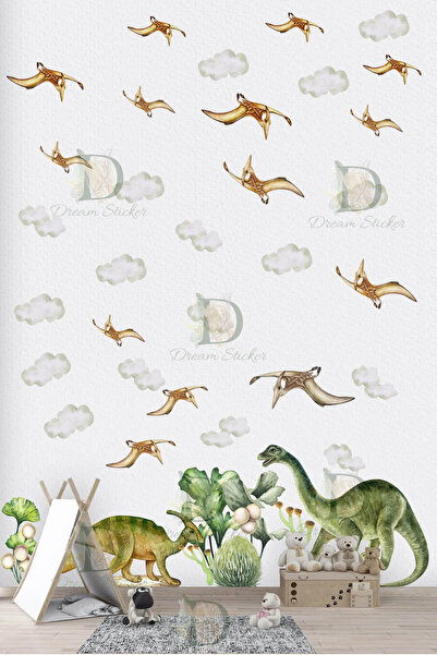 KT Decor Set de autocolante de perete Mega pentru camera copiilor Jurassic Wo...