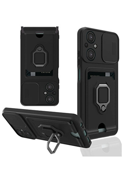 NewFace Xiaomi Poco M5 Case Zuma with Business Card and Ring Silicone - Black...