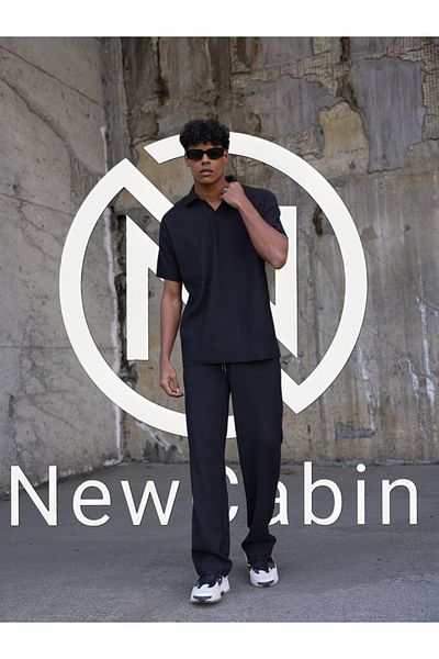 NewCabin New Season Half Placket Ottoman Fabric Produced Summer Suit with Wick Detail