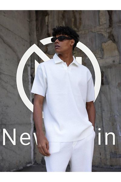 NewCabin New Season Half Placket Ottoman Fabric Produced Summer Suit with Wick Detail