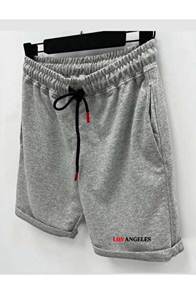 woonkey Unisex Black Oversized Los Angeles Printed T-Shirt Shorts Tracksuit 3 Pieces Set