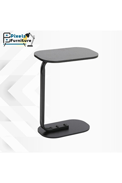 PixelsFurniture Set of 4 Pixel Furniture C-Shaped Side Table for Sofa and Bed, Table with Solid Metal Bases