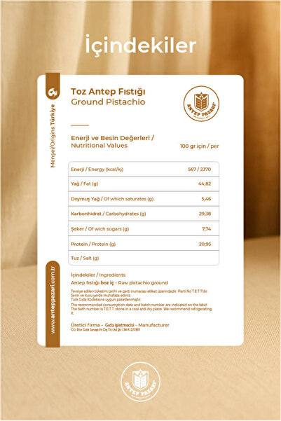 Antep Pazarı Toz Antep Fıstığı - 200g