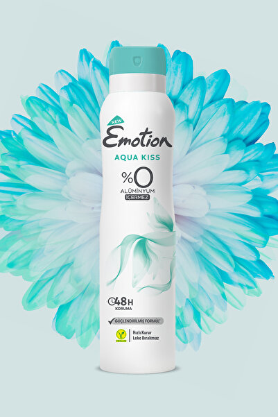 Emotion Aqua Kiss Kadın Vegan Deodorant 6x150ml Hızlı Kurur, Leke Bırakmaz