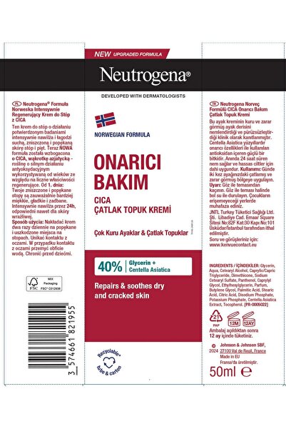 Neutrogena Çatlak Topuk Ayak Kremi 50 ml X2