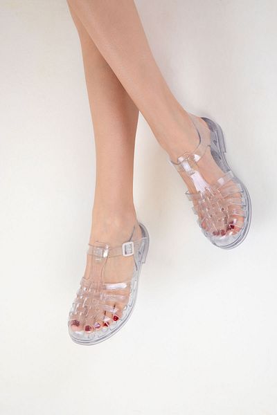 SOHO Transparente Glitzer-Damensandalen 20547