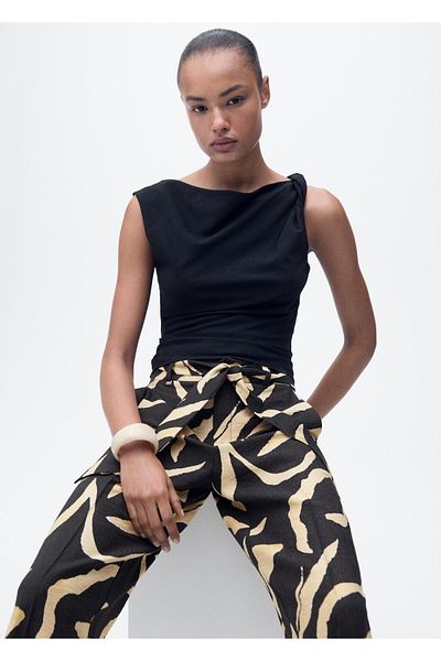 MANGO TROUSERS PLUMAS
