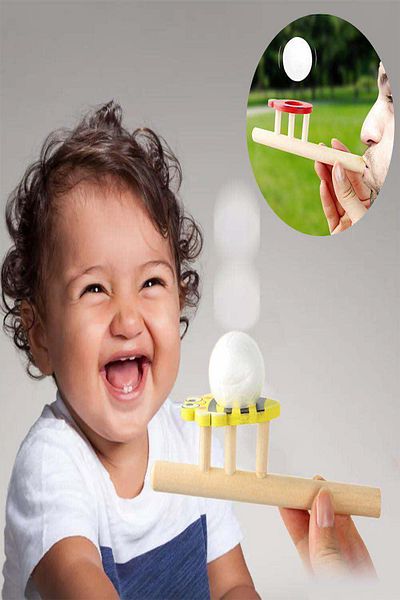 Hyd Toy Wooden Ball Blowing Game Birthday Certificate Gift