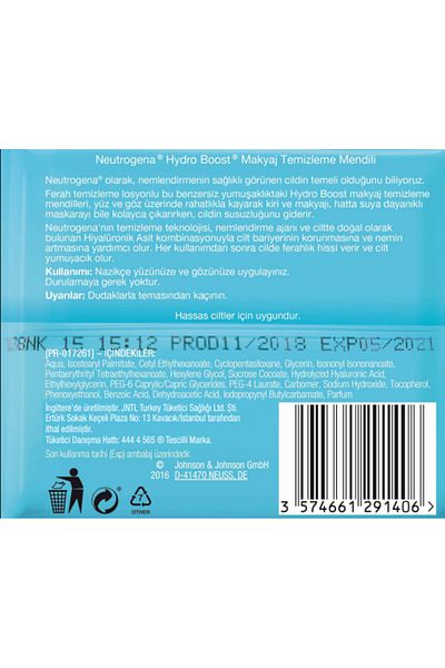 Neutrogena Hydro Boost Make-up Removal Wipes