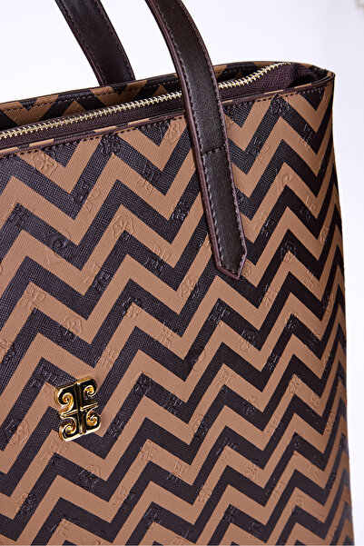 Pierre Cardin Dark Brown Mink Women's Shoulder Bag