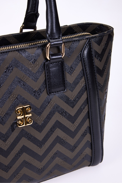 Pierre Cardin Khaki Black Women's Shoulder Bag