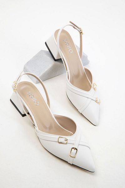 SOHO White Women's Classic Heeled Shoes 20599