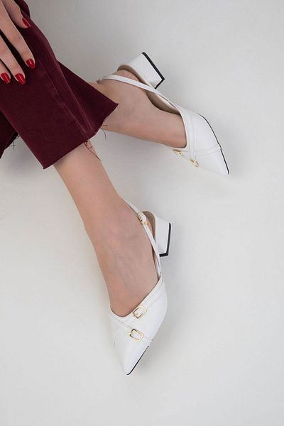 SOHO White Women's Classic Heeled Shoes 20599