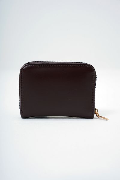 Trend Alaçatı Stili Women's Bitter Brown Faux Leather Mini Card Holder Alc-X14079