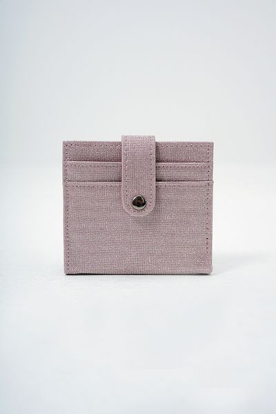 Trend Alaçatı Stili Women's Pink Paper Money Compartment Stylish Glitter Wallet Card Holder with Snap Closure Alc-X14084