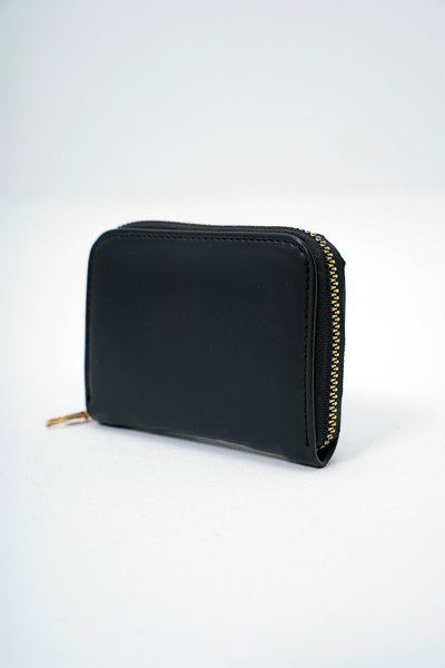 Trend Alaçatı Stili Czarny damski portfel ze sztucznej skóry z zamkiem błyskawicznym na karty ALC-X14076