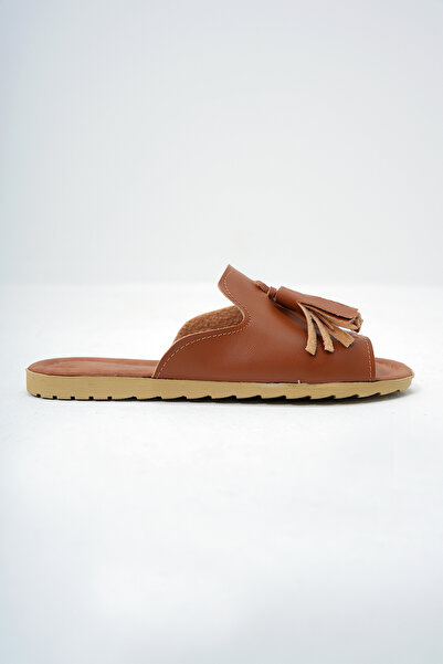 Trend Alaçatı Stili Dámske šľapky s plochým spodkom z umelej kože ALC-X14010