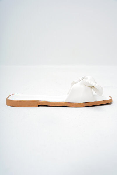 Trend Alaçatı Stili Γυναικείες ίσιες παντόφλες με αγκράφα ζώνης ALC-X14013