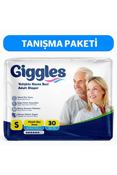 giggles Patient Diapers Size L 30 Pieces