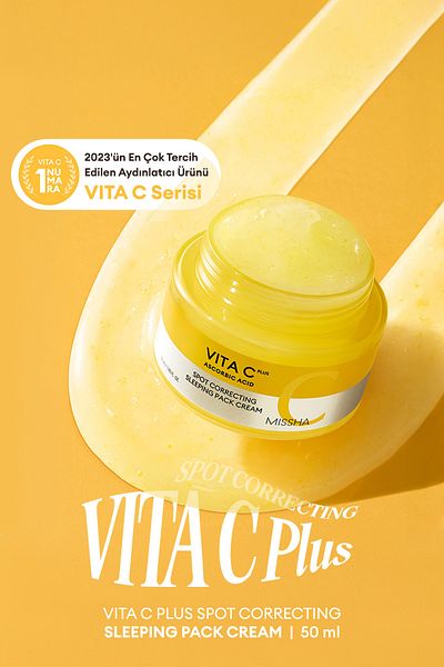 Missha Anti-Blemish Sleeping Mask with Vitamin C Vita C Plus Spot Correcting Sleeping Pack Cream