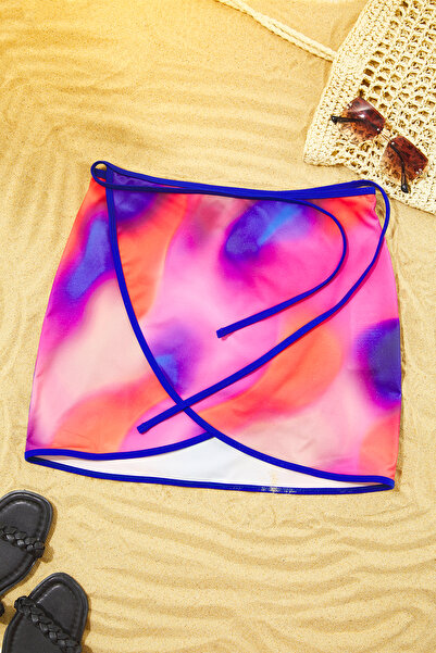 Trendyol Collection Sojut Desenli Normalno Bel Pareo TBESS25PR00003