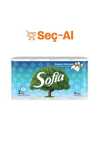 Sofia Cotton Added Paper Towels 8 Pieces