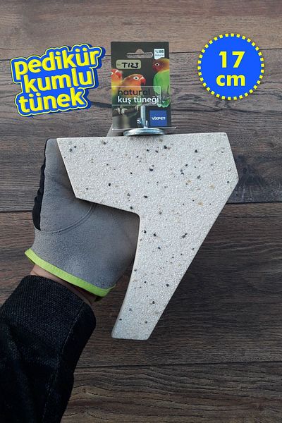 Vixpet Venty 17 cm Pedicure Sand Parrot Stand Perch |   Sultan, Muhabbet, Konur, Lori, Monk, Forpus - T123