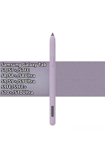Choice حافظة قلم رصاص من السيليكون باللون الأرجواني لجهاز Samsung Galaxy Tab S6 L، غطاء قلم اللمس اللوحي S7 بلون سادة