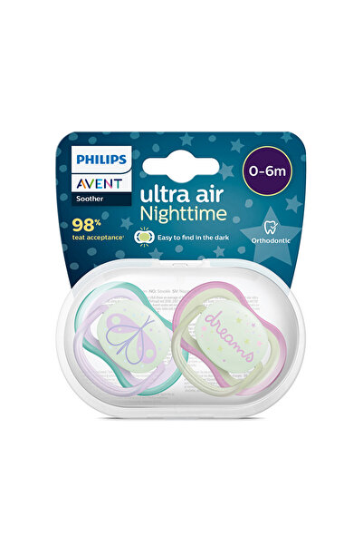 Philips Avent Ultra Air Gece Emziği 0-6 Ay, 2'li Paket, Kız (3 ADET)