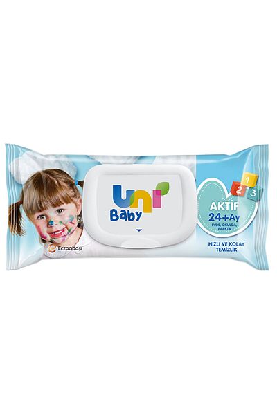 Uni Baby Active Baby Wet Wipes 24+ Months 12X52 Pieces