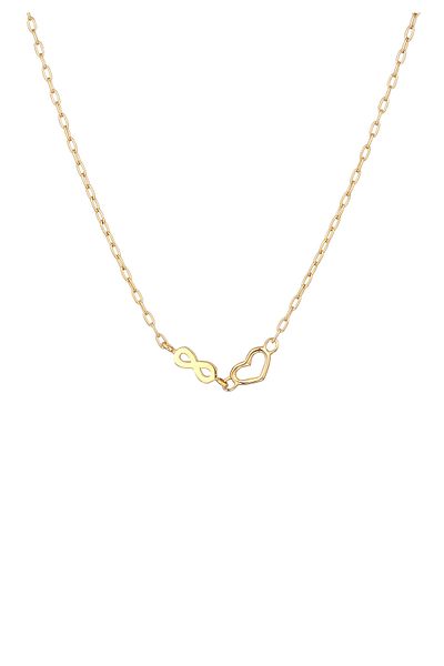 ELLI Halskette Halskette kurz mit Stein Damen Herz Anhänger Glaskristalle Xilion Schliff Weiß 925 Sterling
