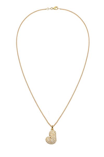 ELLI Halskette Damen Halskette Bubble Letter Anhänger Glaskristalle Xilion Cut Weiß 925 Sterling Silber Go