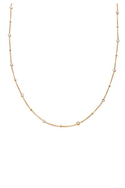 ELLI Halskette Kette mit Stein Damen Kreis Kugelkette Glaskristalle Xiriusschliff Weiß 925 Sterling Silber