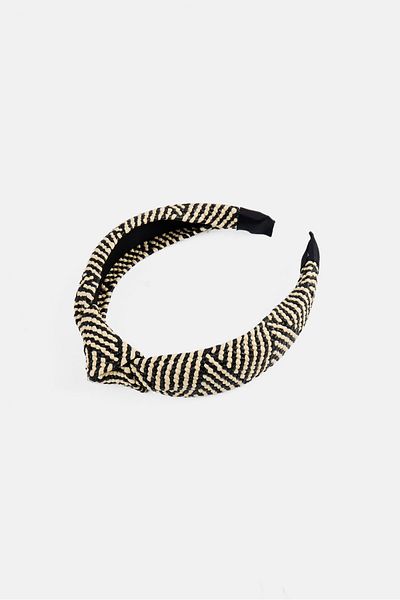 Orly Fashion Accessories Kids Girl Twisted Stripe Headband, Beige/black