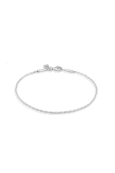KUZZOI Bracelet Bracelet Men Cord Chain 925 Sterling Silver Gifts for Men 21 cm