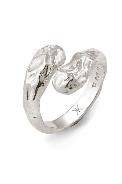 KUZZOI Ring Wickelring Herren Bio 925 Sterling Silber Geschenke für Männer