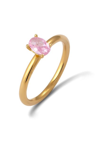 ELLI Ring Ring With Stones Women Oval Zirconia Diamond Cut White 925 Sterling Silver
