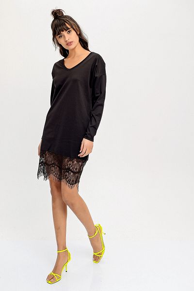 bacc Women's Black Skirt Lace Dress Bcbsk-25700-T4007-1460
