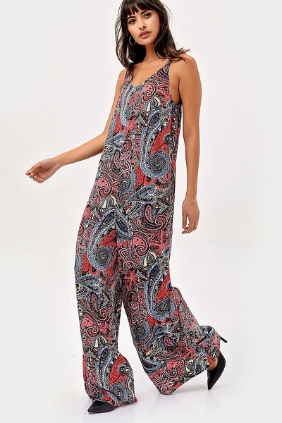 bacc Women's Red Modern Style Strappy Jumpsuit Bcbsk-25700-H5012