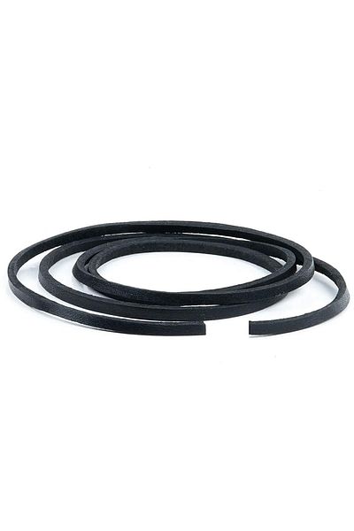 hapshoe Genuine Leather Black 5 mm 1 Pair 100 cm Shoelaces