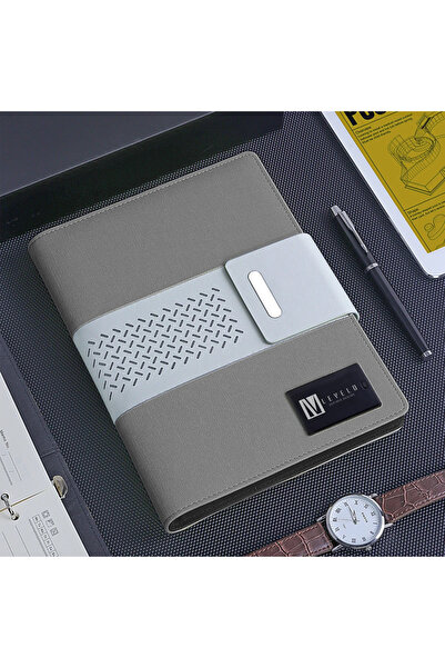 Levelo Techbook Not Defteri, Dahili 8000mah Power Bank, Kartlıklı, Profesyonel