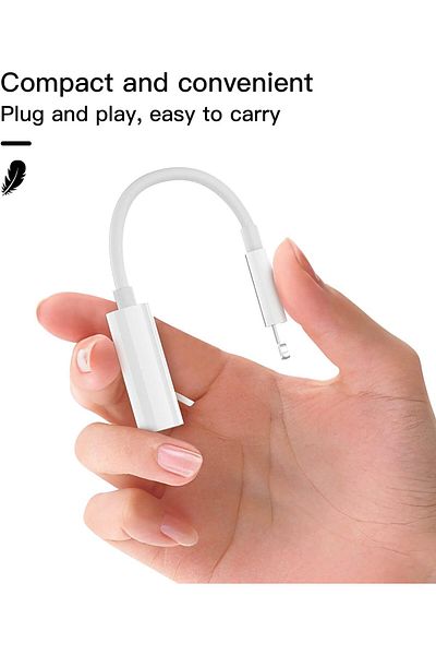 COOYA Apple Lightning To VGA Adapter,White