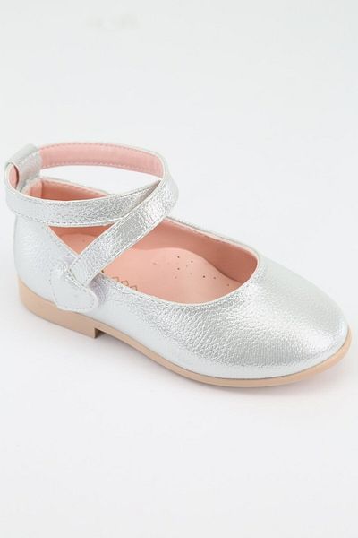 SIRRI Glitter Silver and Pink Girl's Evening Dress Ballerina Shoes (21 -35)