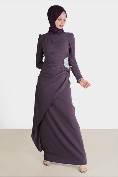 Alvina 50214 Rochie de seara cu cordon model Stone