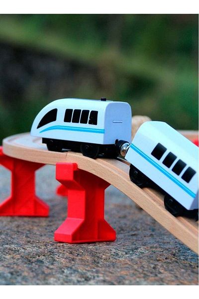 COOYA Electric high-speed train toy puzzle, children's toys, wooden track, for 6+Years Old Girls & Boys