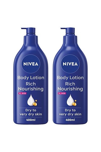 NIVEA Nourishing Body Lotion Almond Oil & Vitamin E Value Pack 2 x 400 ml