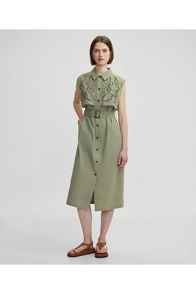 İpekyol Embroidered Poplin Dress
